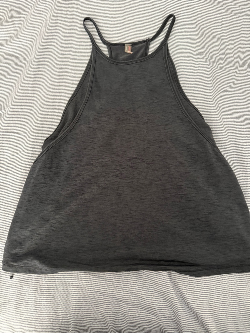 FP Movement by Free People Charcoal High-Neck Racerback Tank